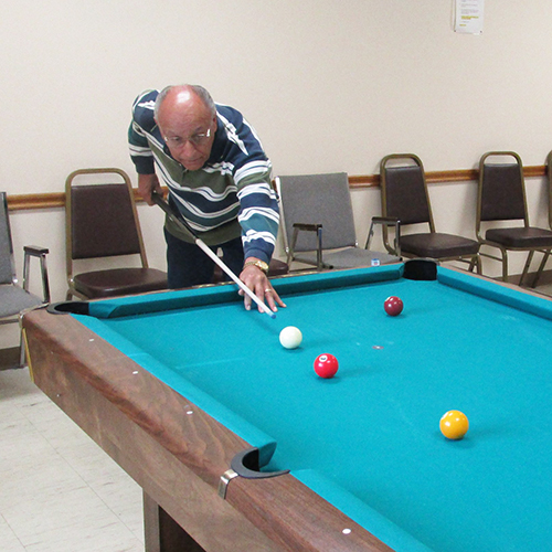 Man playing pool