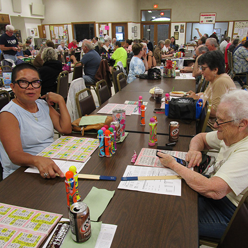People playing bingo