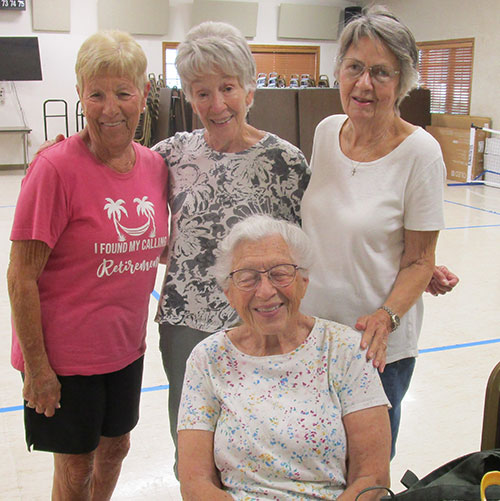 Waushara-Wautoma Senior Center four women smiling