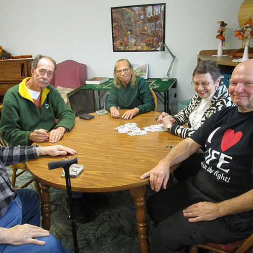 People playing cards